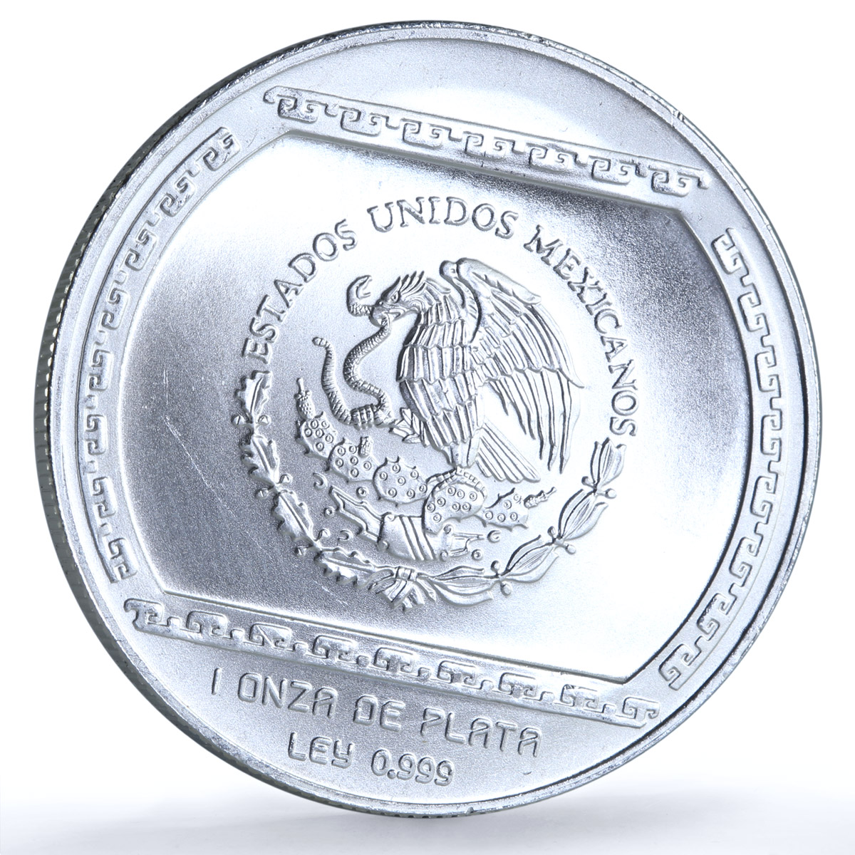 Mexico 5 pesos Bajorrelieve Tajin KM-569 Precolombina Veracruz silver coin 1993