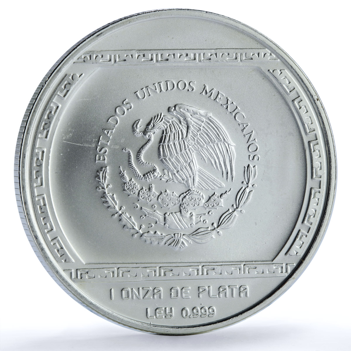 Mexico 5 pesos Palma Con Cocodrilo KM-582 Precolombina Veracruz silver coin 1993