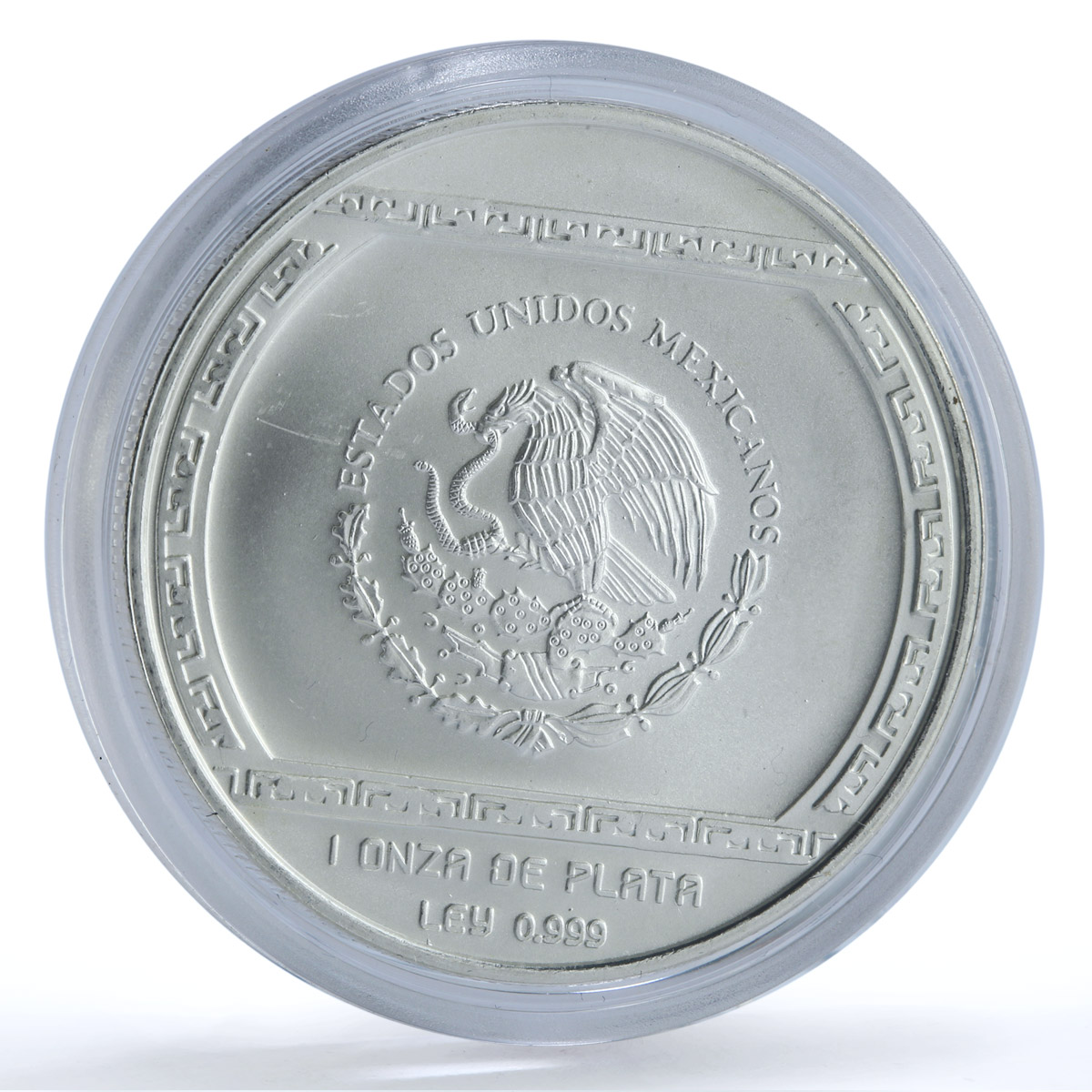 Mexico 5 pesos Palma Con Cocodrilo KM-582 Precolombina Veracruz silver coin 1993