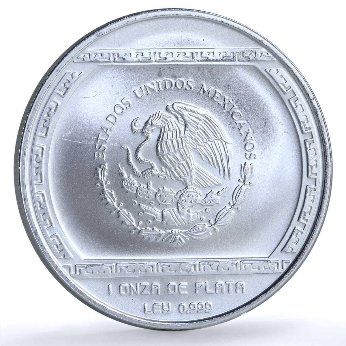 Mexico 5 pesos Palma Con Cocodrilo KM-582 Precolombina Veracruz silver coin 1993