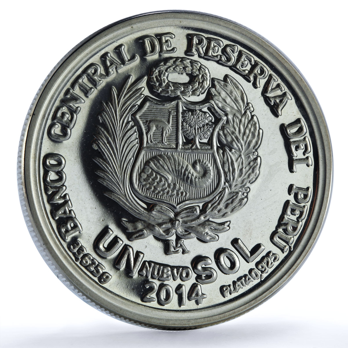 Peru 1 sol ESAN University KM-383 Anniversary Education proof silver coin 2014