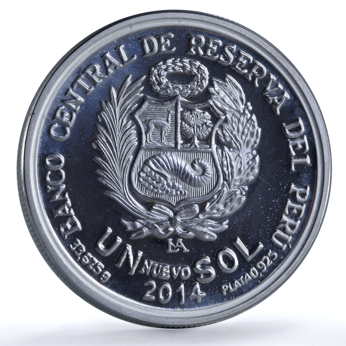 Peru 1 sol ESAN University KM-383 Anniversary Education proof silver coin 2014