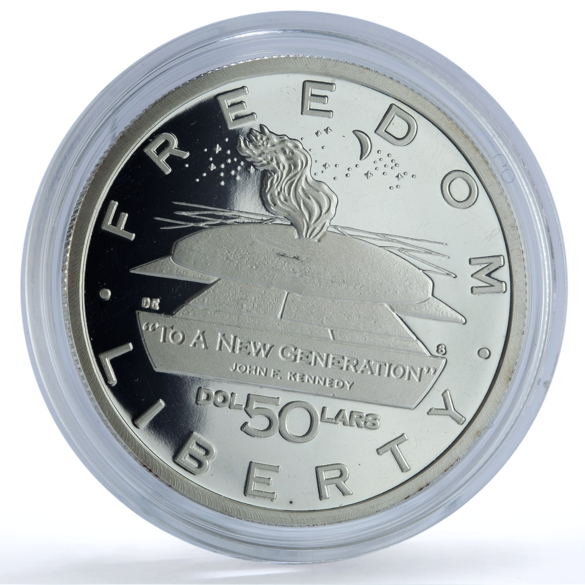 Marshall Islands 50 dollars Kennedy New Generation KM-279 proof silver coin 1995