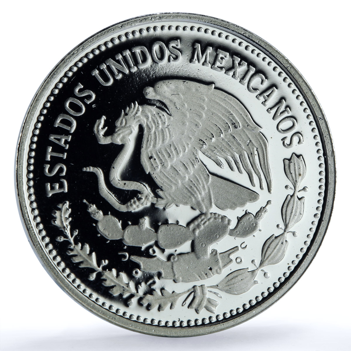 Mexico 25 pesos Football World Cup 1986 KM-503 Sports proof silver coin 1985