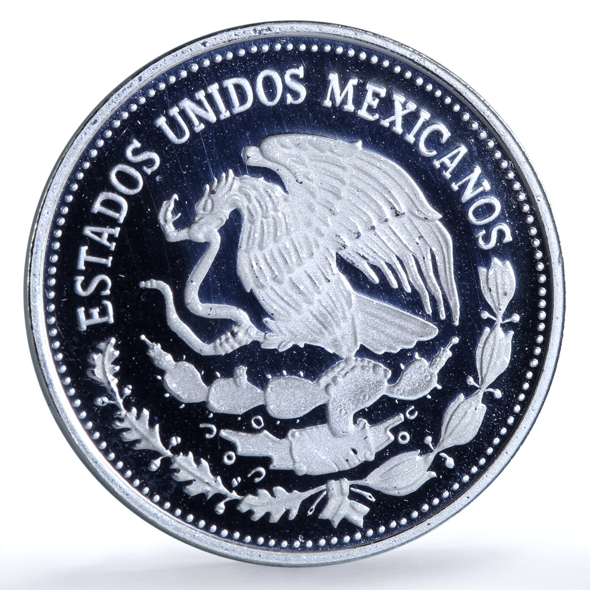 Mexico 25 pesos Football World Cup 1986 KM-503 Sports proof silver coin 1985