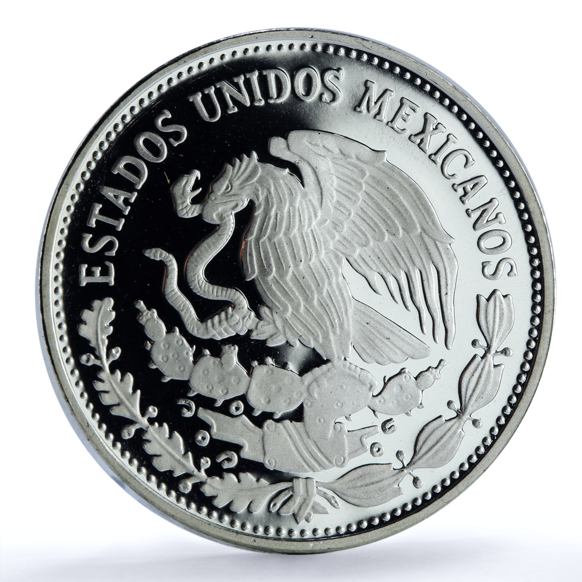 Mexico 50 pesos Football World Cup 1986 KM-504 Sports proof silver coin 1985 Mexico 50 pesos Football World Cup 1986 KM-504 Sports proof silver coin 1985