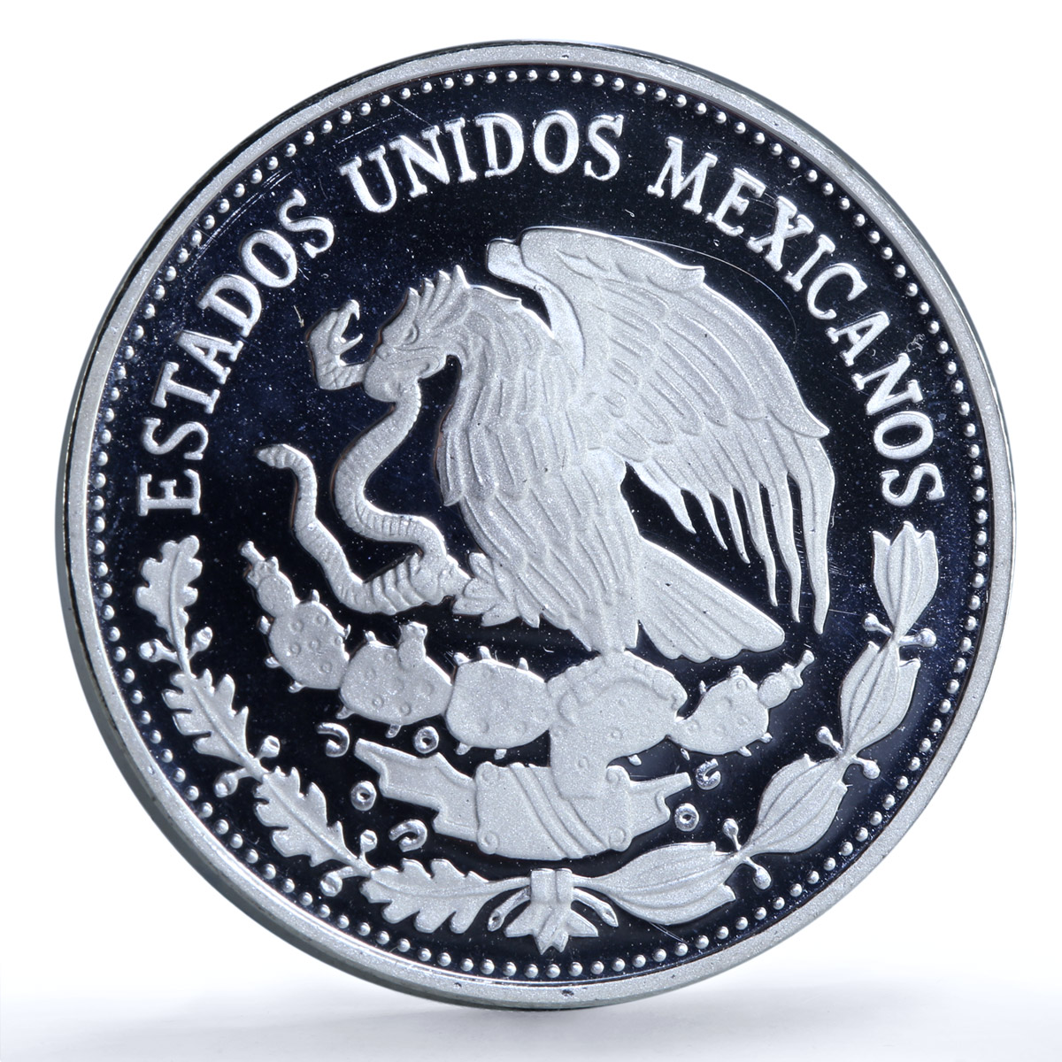 Mexico 50 pesos Football World Cup 1986 KM-504 Sports proof silver coin 1985 Mexico 50 pesos Football World Cup 1986 KM-504 Sports proof silver coin 1985