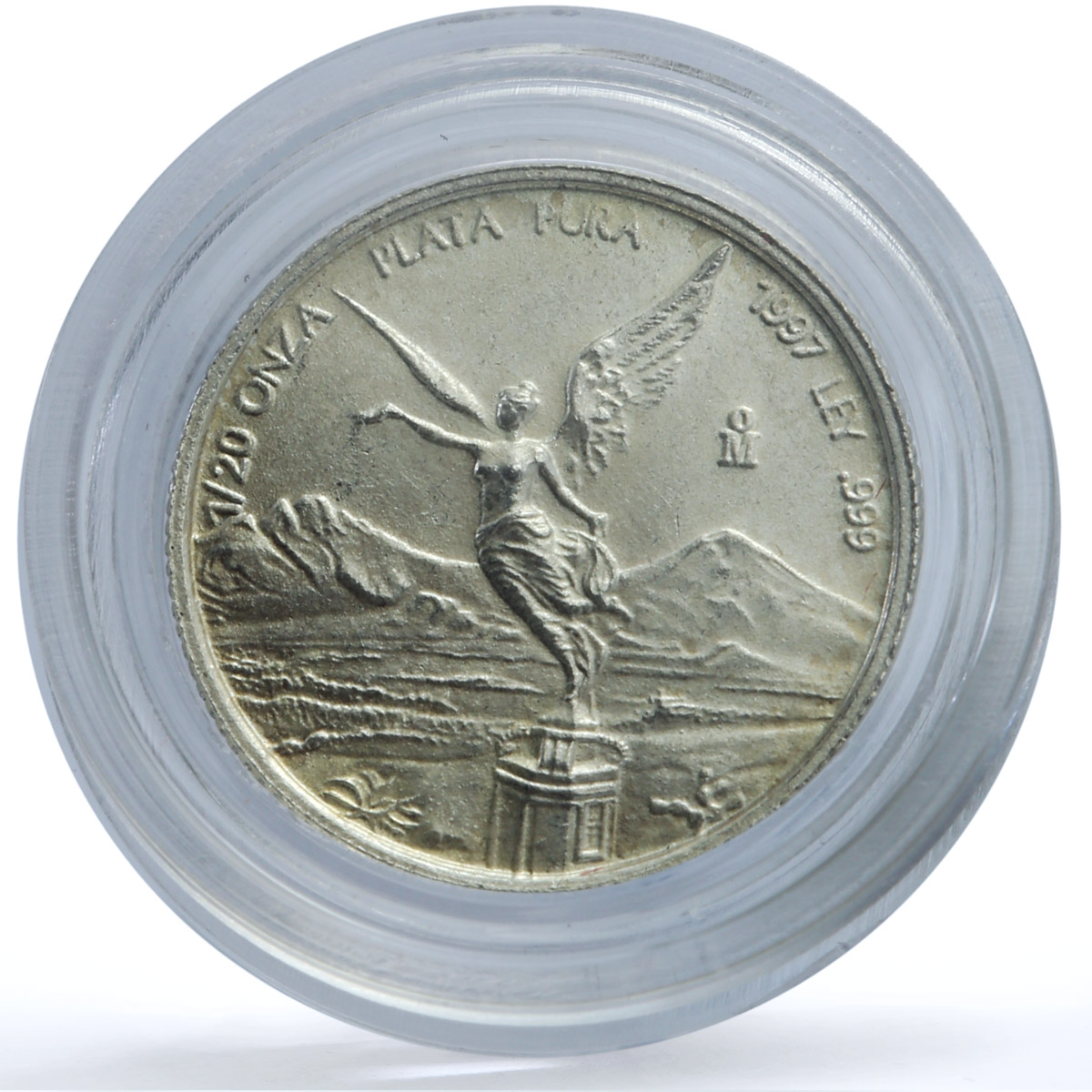 Mexico 1/20 onza Libertad Angel Independence KM-609 Bullion silver coin 1997