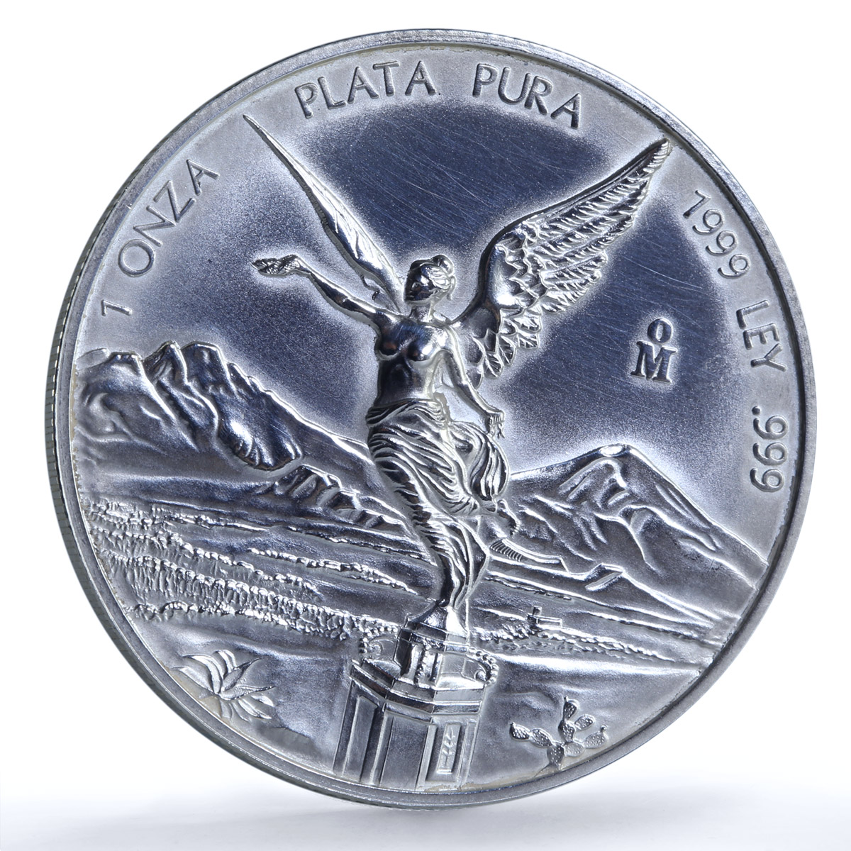Mexico 1 onza Libertad Angel of Independence KM-613 Bullion silver coin 1999