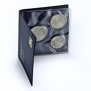 Costa Rica Various Set Central Bank KM-203 KM-204 KM-205 CuNi coins 1975