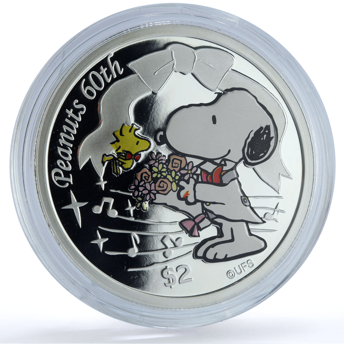 Niue 2 dollars x 3 Set Peanuts Snoopy Anniversary Cartoons Dog silver coins 2010