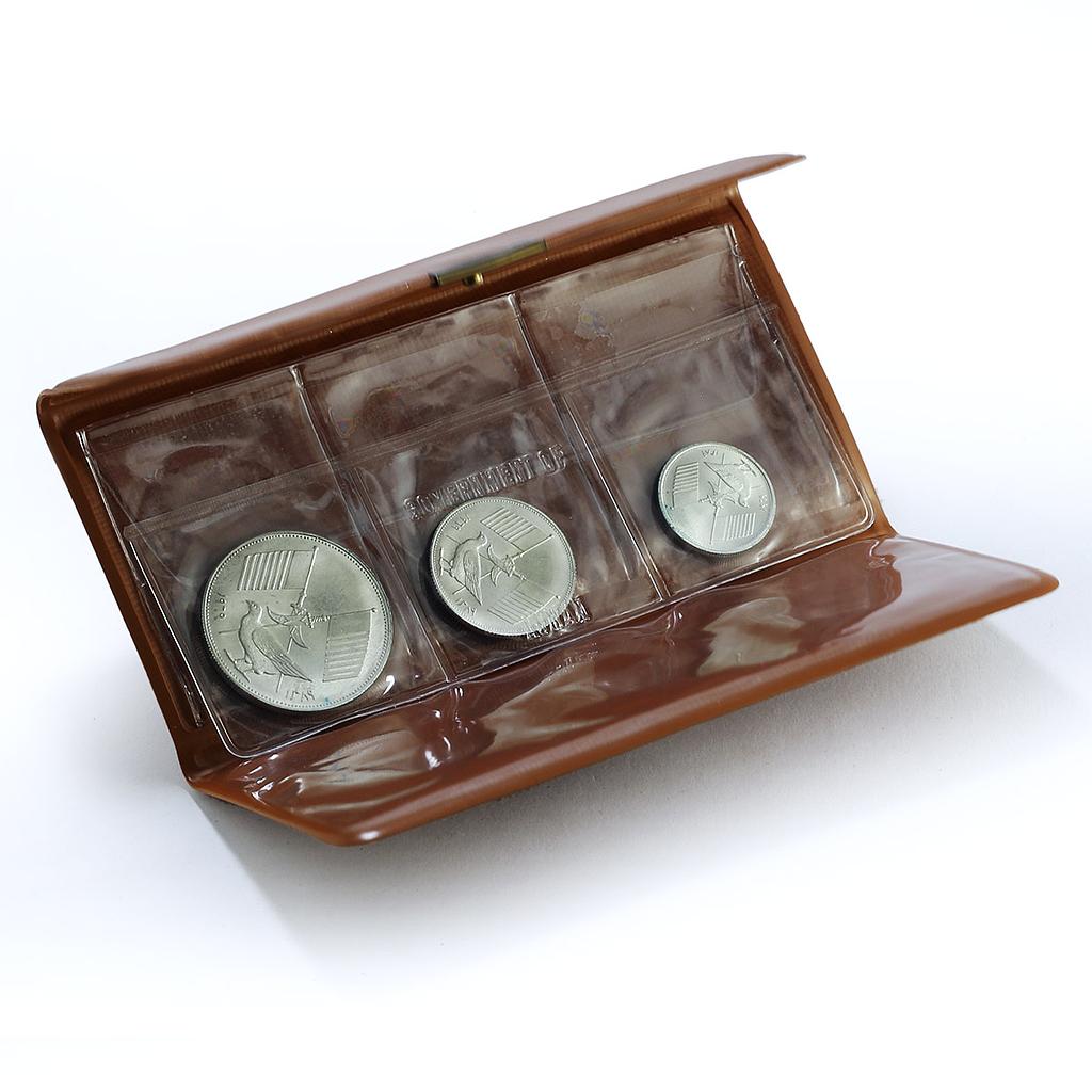 Ajman Set Rashid Flags Chick KM-1.1 KM-2.1 KM-3.1 sealed silver coins 1969