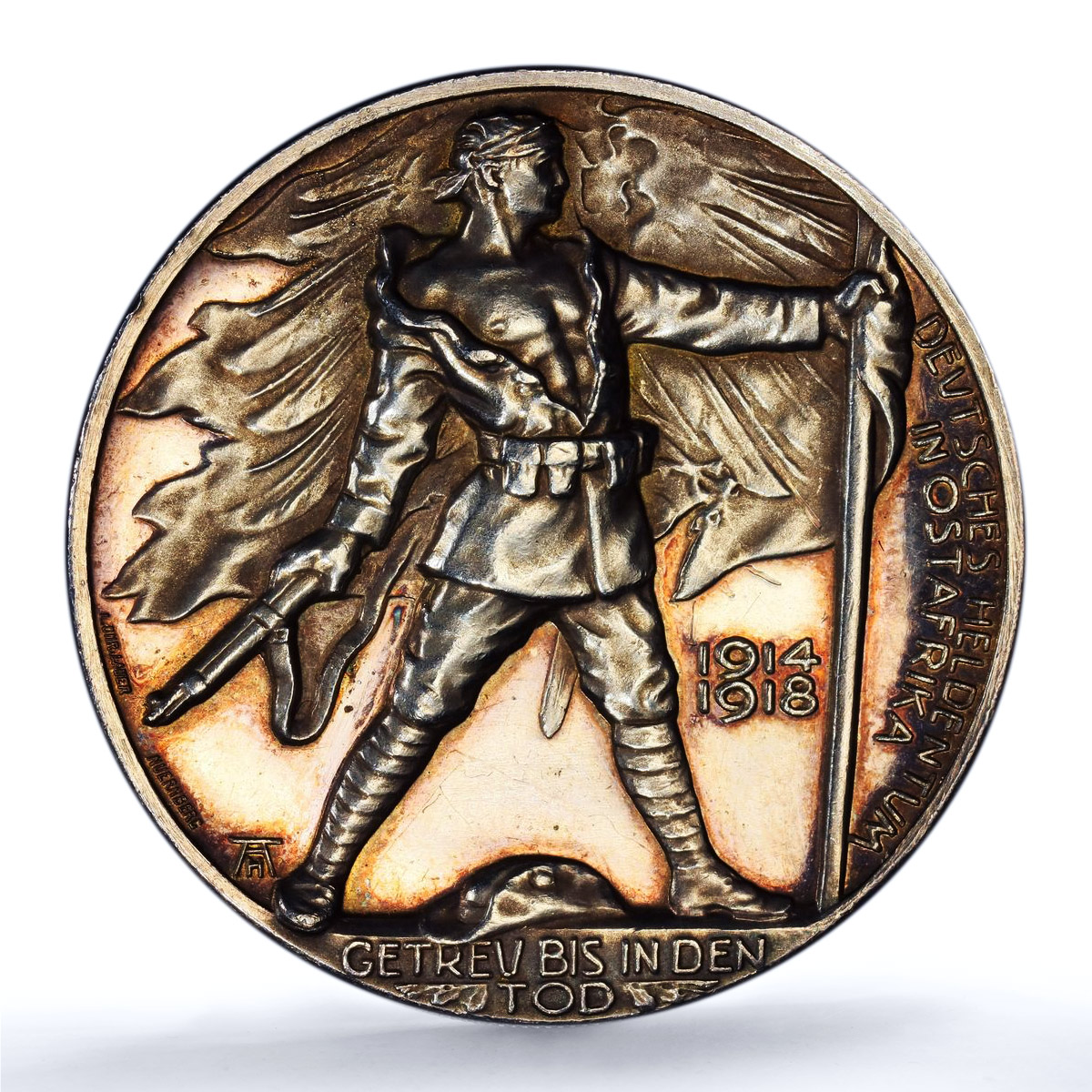 Germany Weimar East Africa Colonies Zetzmann-4161 SP 62 PCGS silver medal 1918