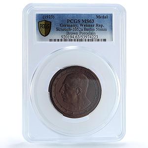 Germany Weimar Felix Luckner Scheuch-1052a Ship Clipper MS 63 PCGS medal 1923