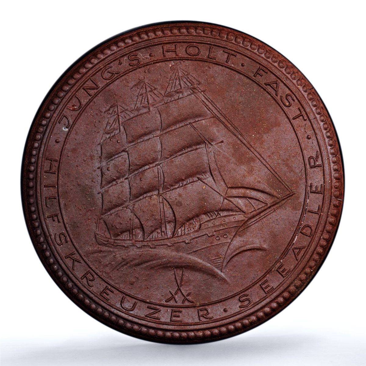 Germany Weimar Felix Luckner Scheuch-1052a Ship Clipper MS 63 PCGS medal 1923