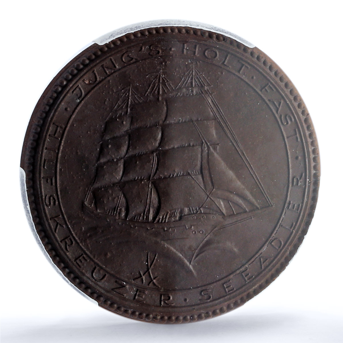 Germany Weimar Felix Luckner Scheuch-1052a Ship Clipper MS 63 PCGS medal 1923
