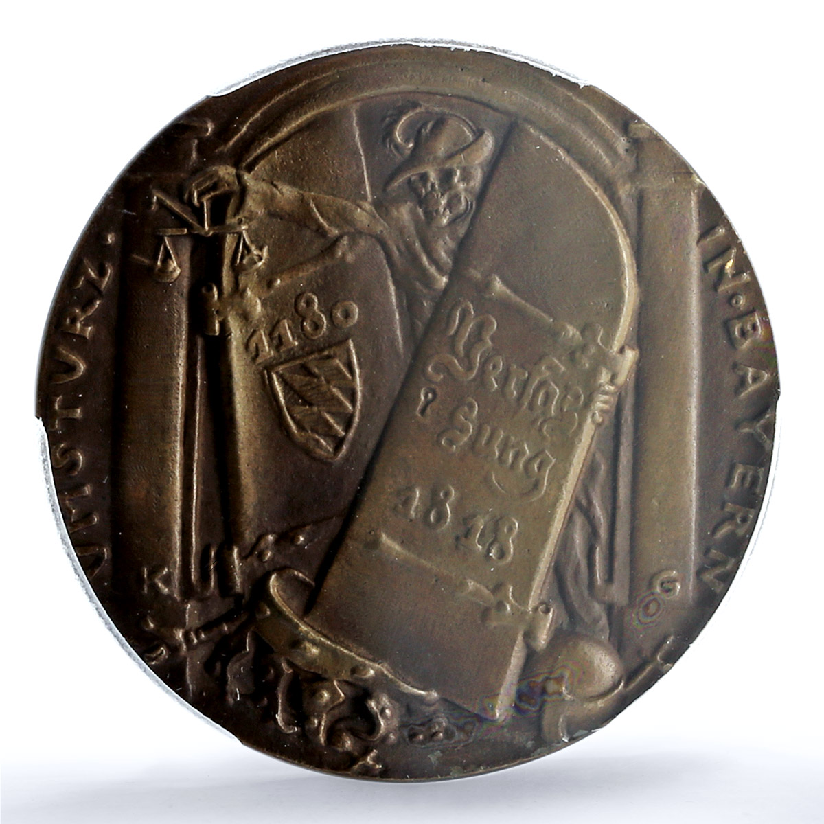 Germany Empire Kurt Eisner Bavaria Kienast-214 MS 64 PCGS bronze medal 1918