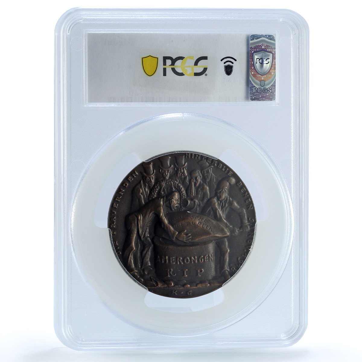 Germany Weimar Wilhelm II The Mourning Kienast-236 MS 63 PCGS bronze medal 1919