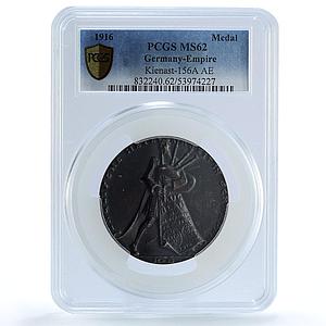 Germany Empire Swedish English Propaganda Kienast-156A MS 62 PCGS AE medal 1916