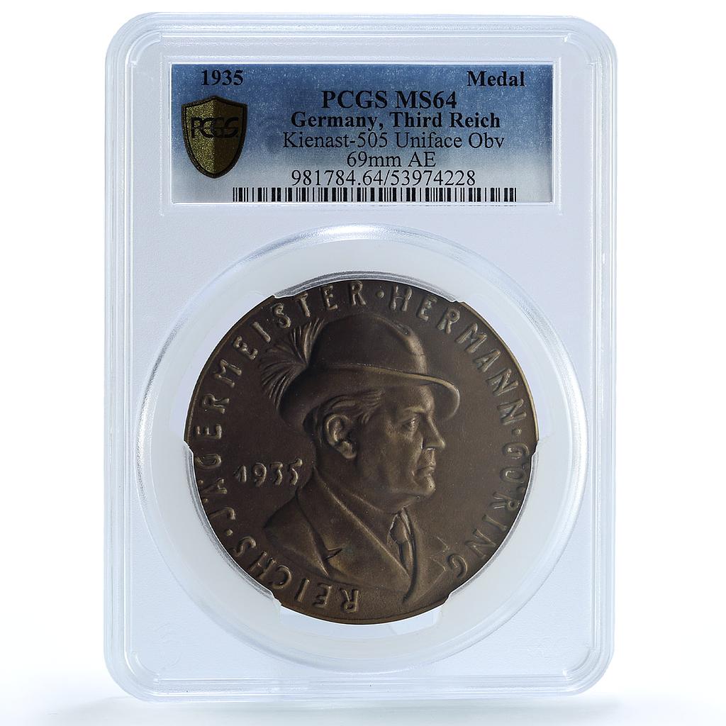 Germany Third Reich Hermann Goring Uniface Obv Kienast-505 MS 64 PCGS medal 1935