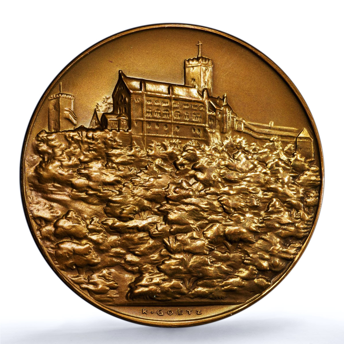 Germany Weimar Chamber Commerce Kienast-360 Castle MS 64 PCGS bronze medal ND