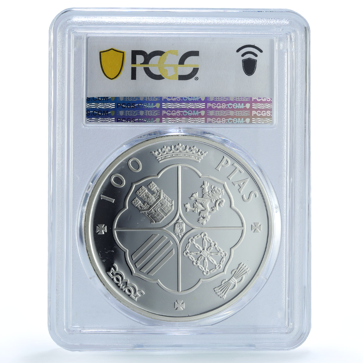 Spain Francisco Franco 100 Pesetas Restrike Replica 1966 SP70 PCGS Ag token 2020