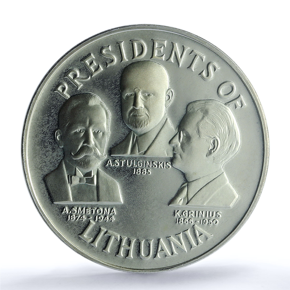 Lithuania Presidents Restoration Horseman SP 66 PCGS silver medal 1918 - 1968 FM