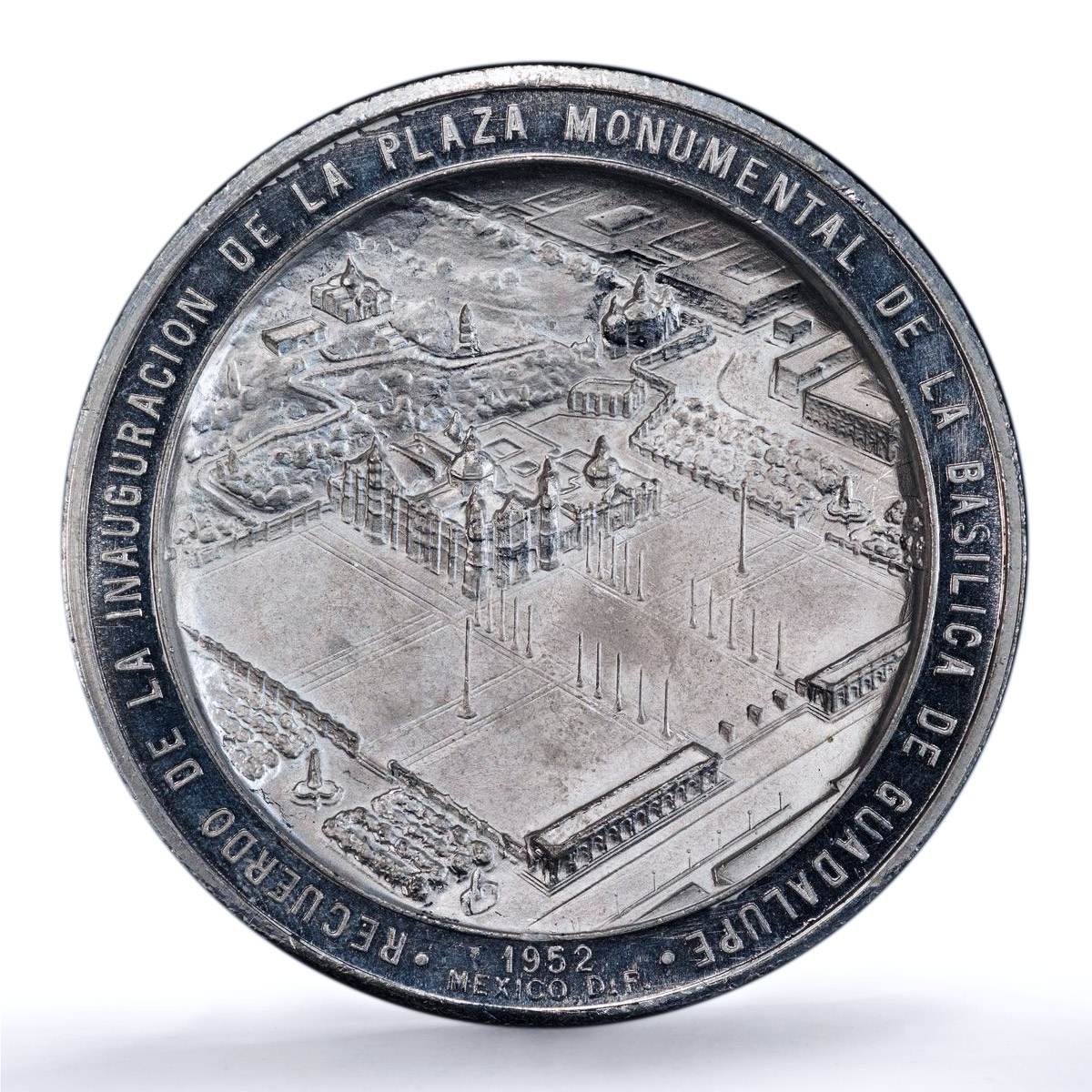 Mexico Basilica De Guadalupe Complex Grove-P-202b SP 64 PCGS aluminum medal 1952