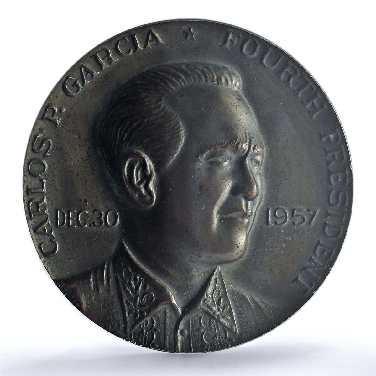 Philippines Carlos Garsia Malaya Visit Honeycutt-535 MS 62 bronzed medal 1961