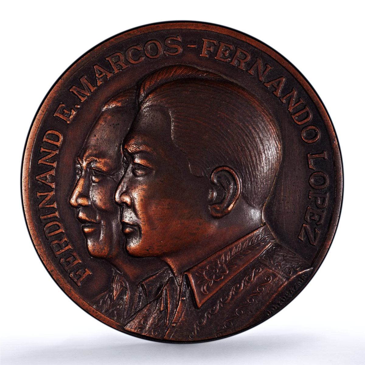 Philippines Marcos Lopez Inauguration Honeycutt-663 MS63 PCGS bronzed medal 1969