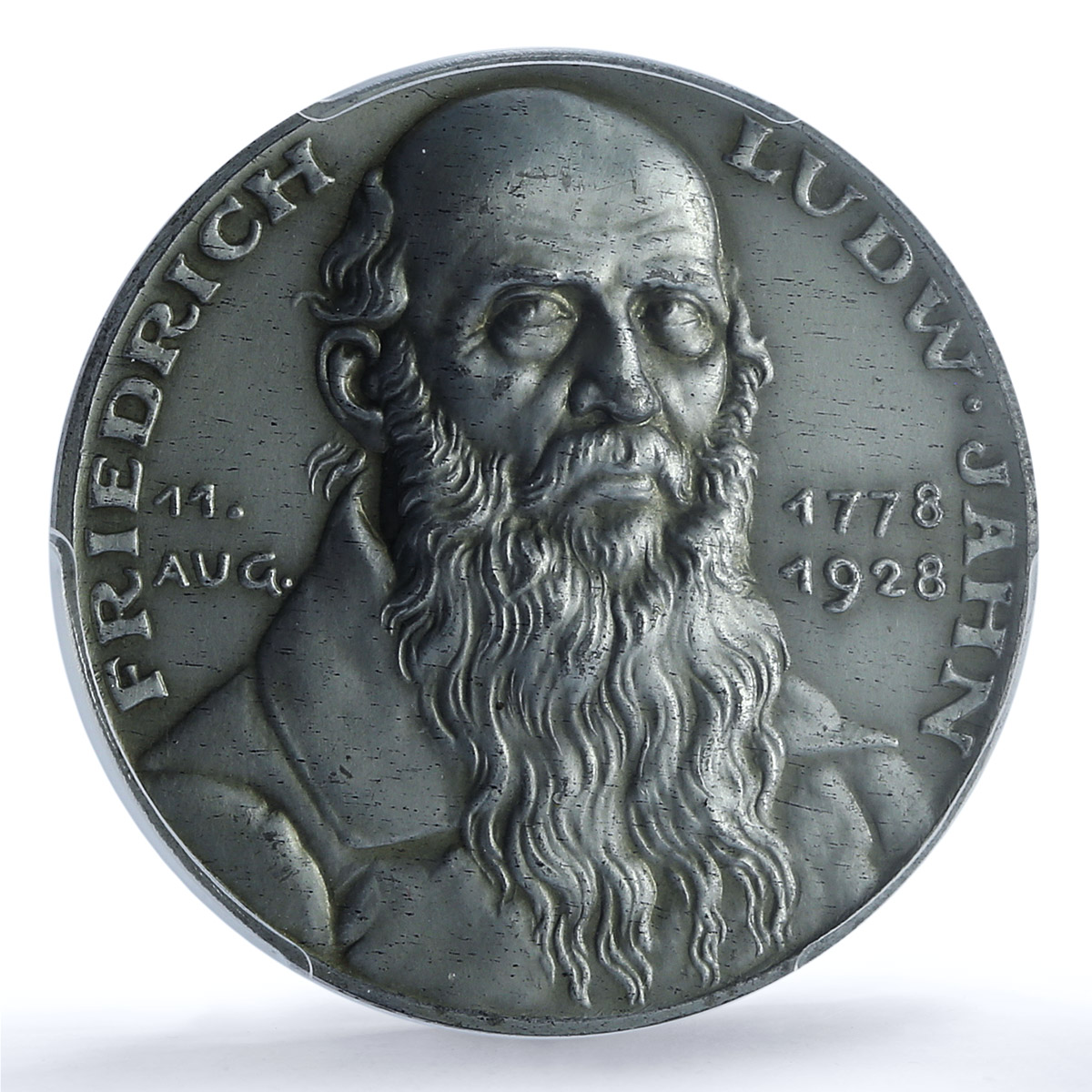 Germany Weimar Friedrich Ludwig Jahn Kienast-412 MS 63 PCGS zinc medal 1928
