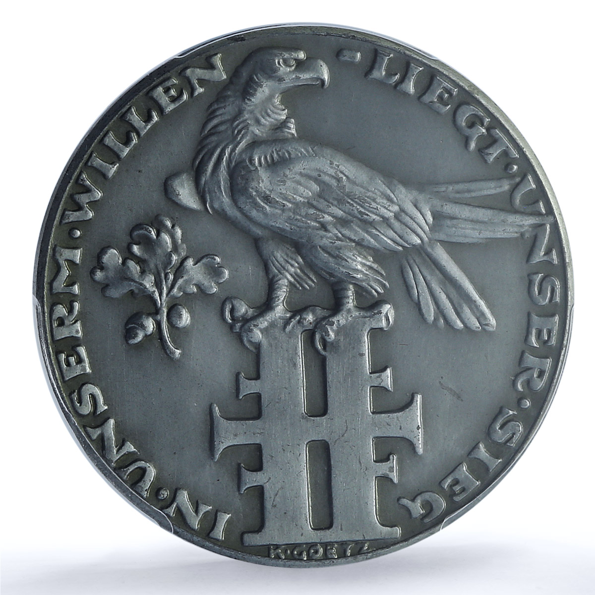 Germany Weimar Friedrich Ludwig Jahn Kienast-412 MS 63 PCGS zinc medal 1928