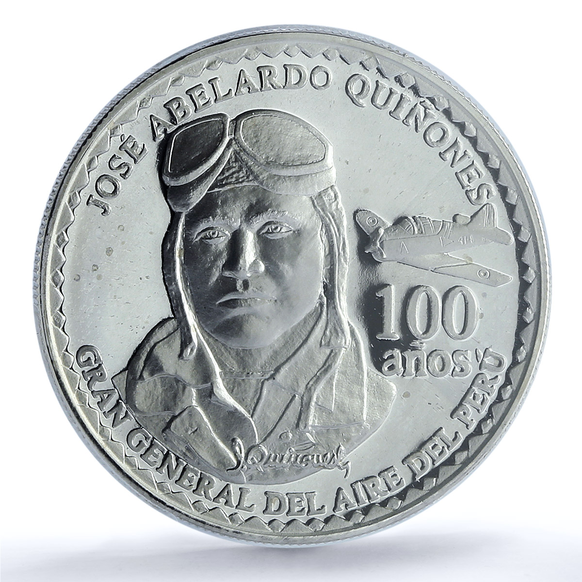 Peru 1 sol Jose Abelardo Quinones KM-377 Plane PR 68 PCGS silver coin 2014