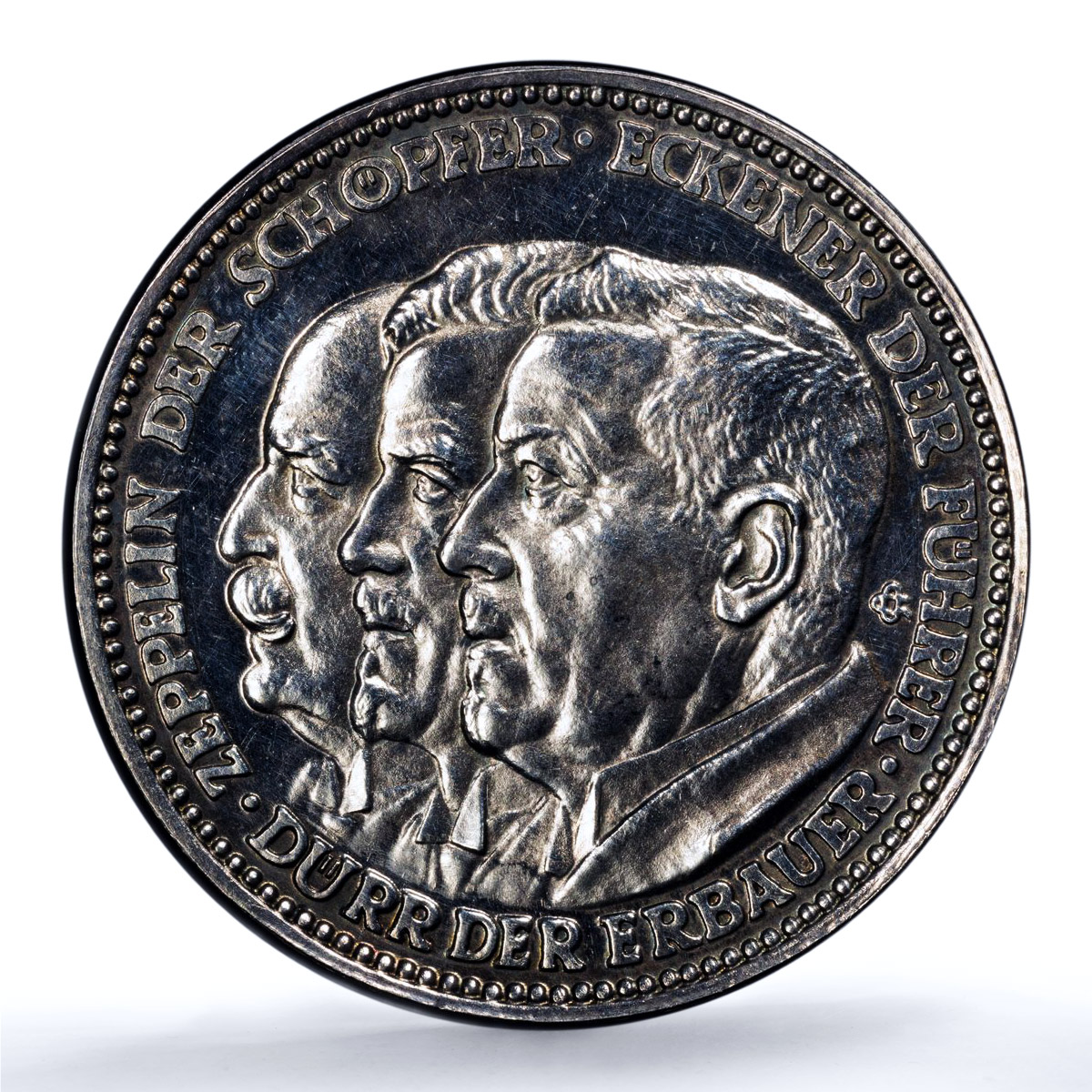 Germany Weimar Zeppelin Eckener Durr Kaiser-511 SP 63 PCGS silver medal 1929
