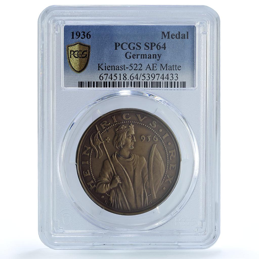Germany Third Reich Heinrich I Kienast-522 Goetz SP 64 PCGS copper medal 1936