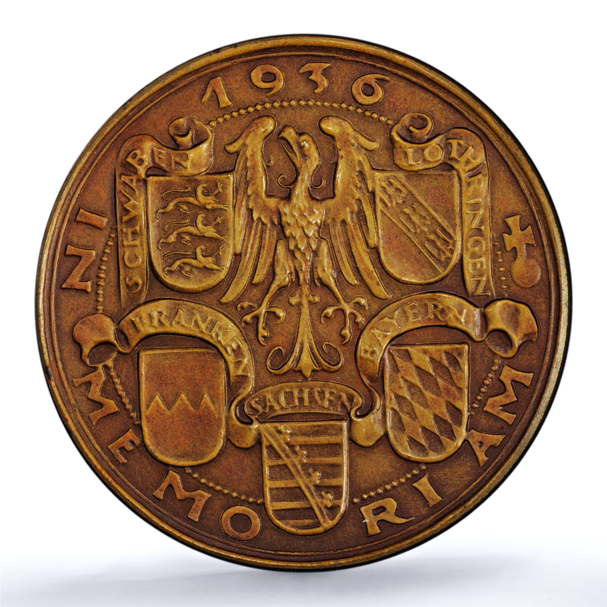 Germany Third Reich Heinrich Vogler Kienast-522 SP 64 PCGS copper medal 1936