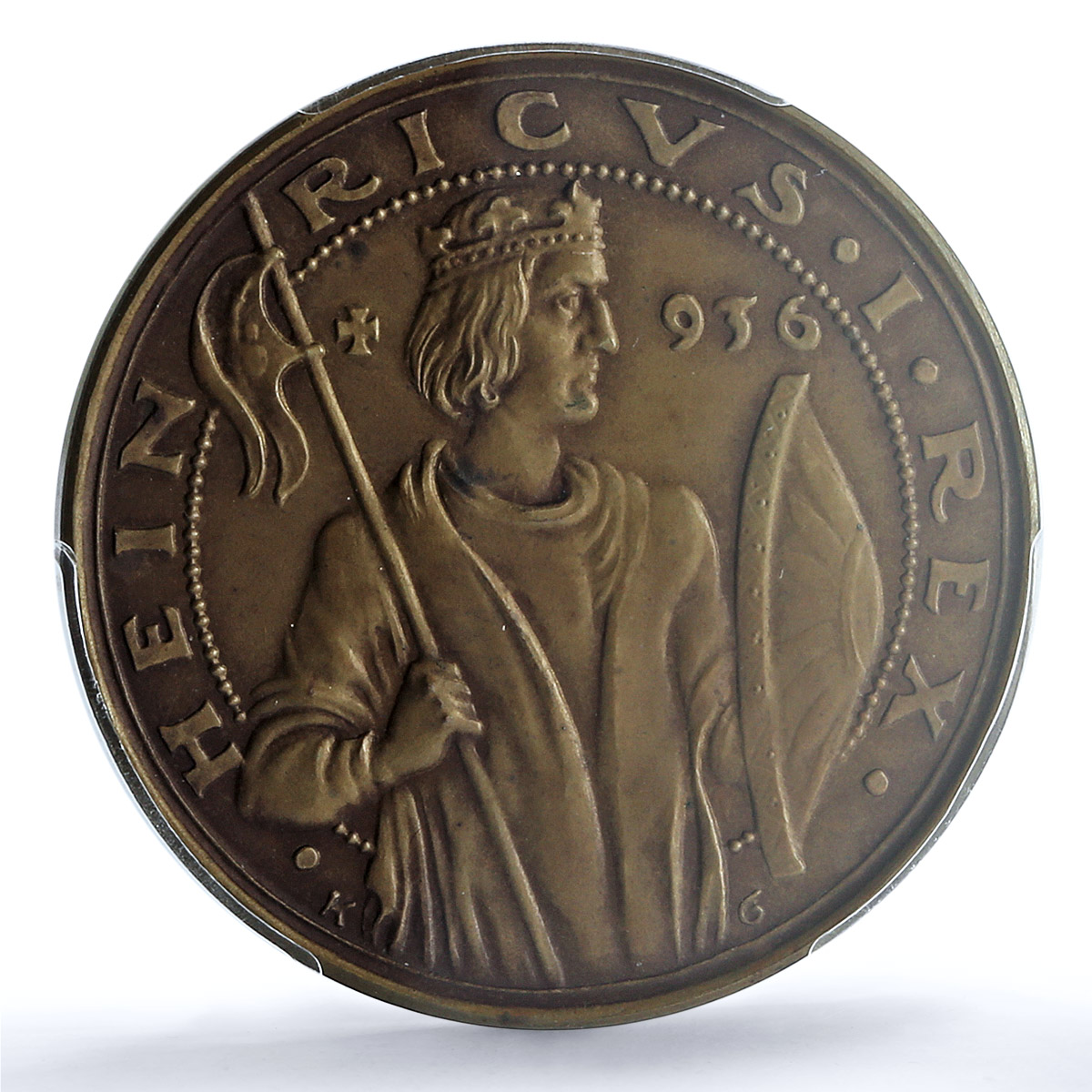 Germany Third Reich Heinrich Vogler Kienast-522 SP 64 PCGS copper medal 1936