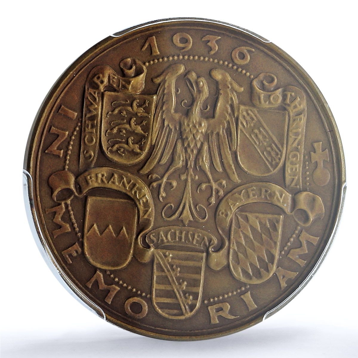 Germany Third Reich Heinrich Vogler Kienast-522 SP 64 PCGS copper medal 1936