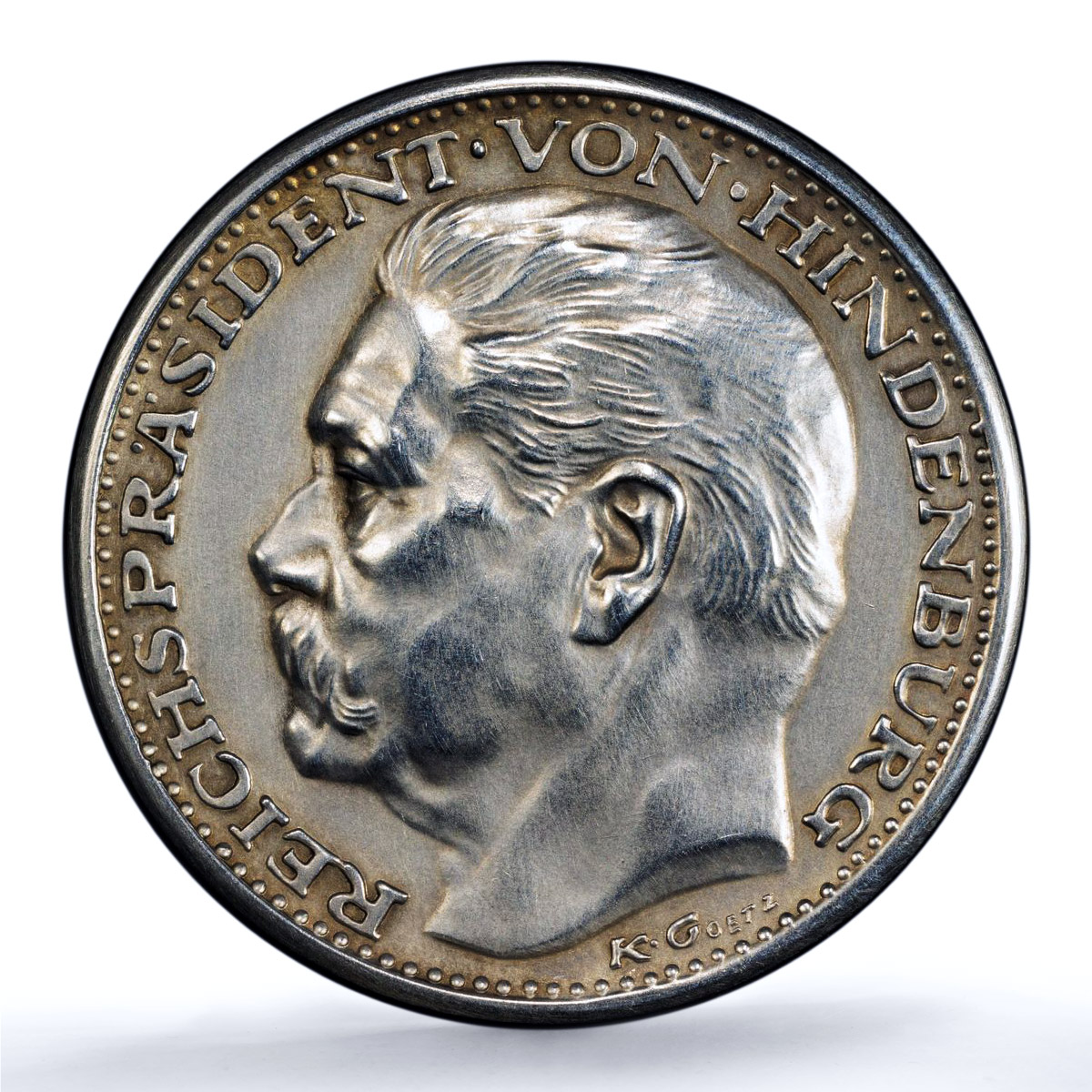 Germany Third Reich Hindenburg Tannenberg Kienast-499 SP 62 silver medal 1934