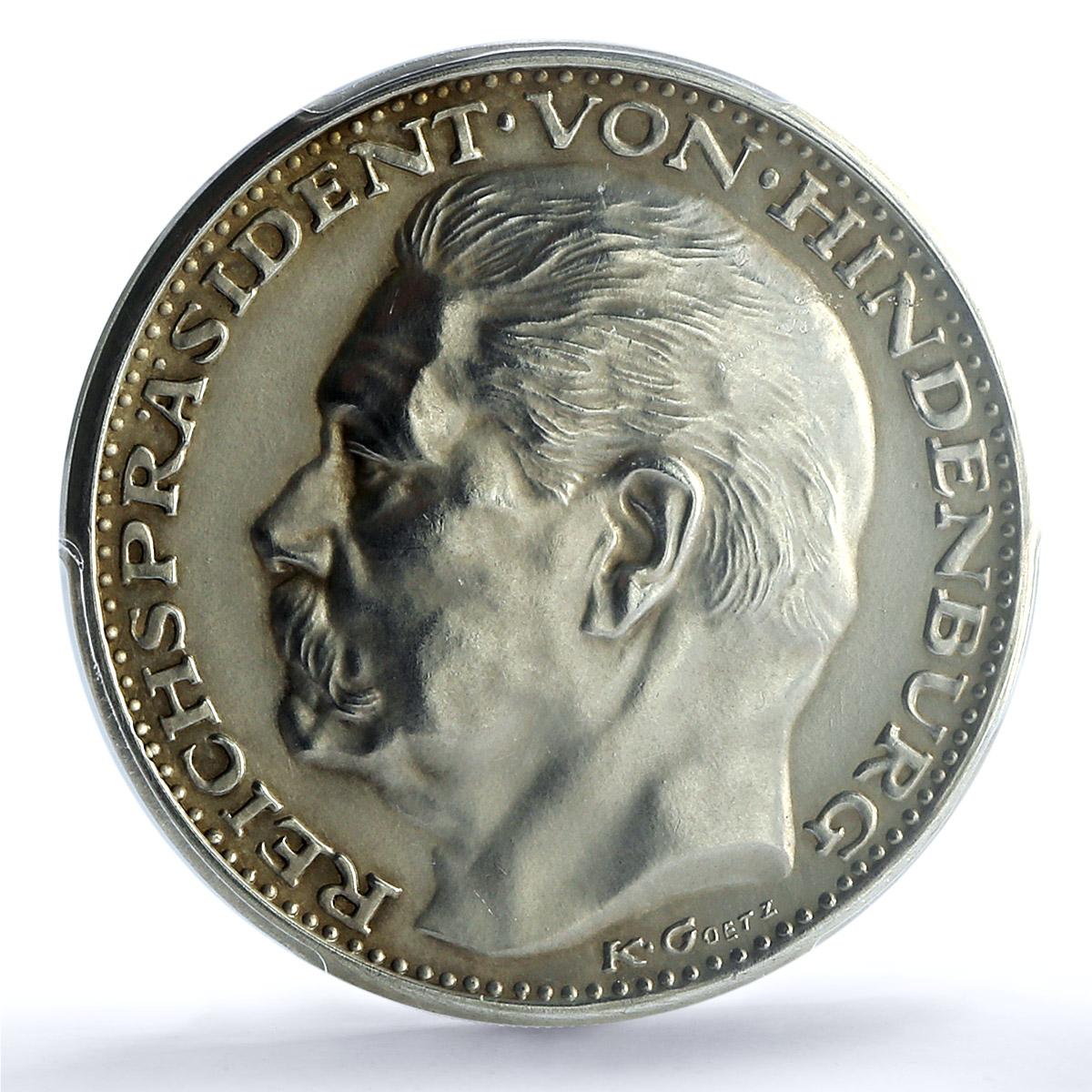 Germany Third Reich Hindenburg Tannenberg Kienast-499 SP 62 silver medal 1934