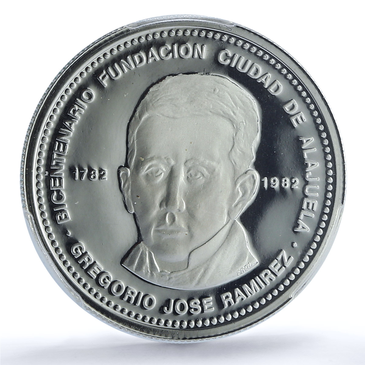 Costa Rica 300 colones Alajuela KM-223 Ramirez City PR 67 PCGS silver coin 1981