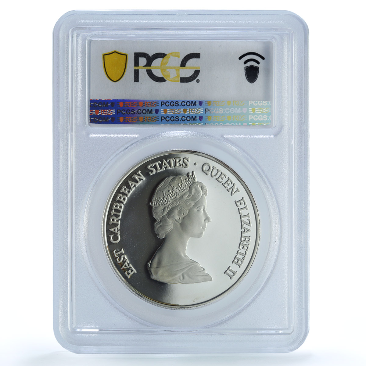 Caribbean States 50 dollars Disabled Persons Piefort PR 63 PCGS silver coin 1981