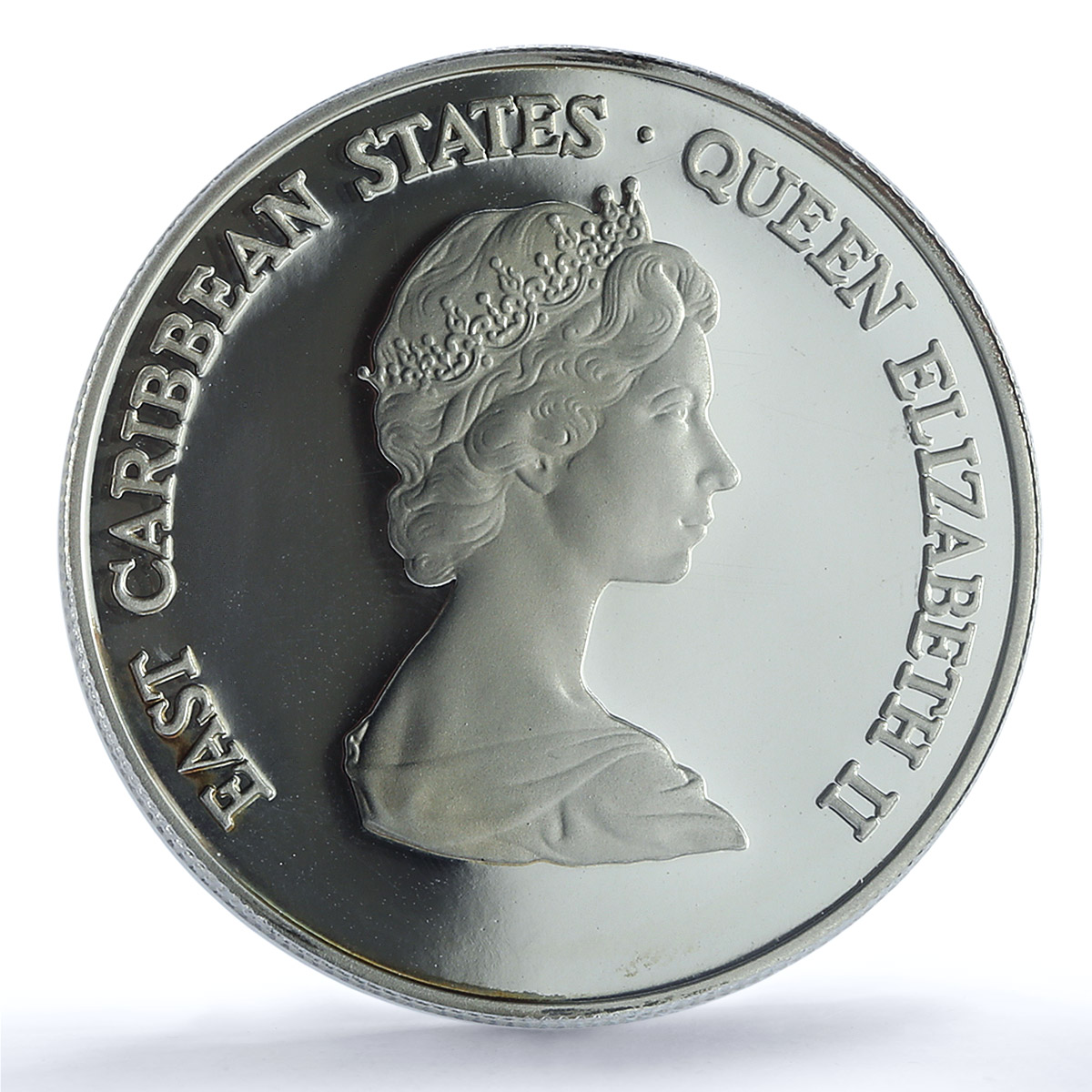 Caribbean States 50 dollars Disabled Persons Piefort PR 63 PCGS silver coin 1981