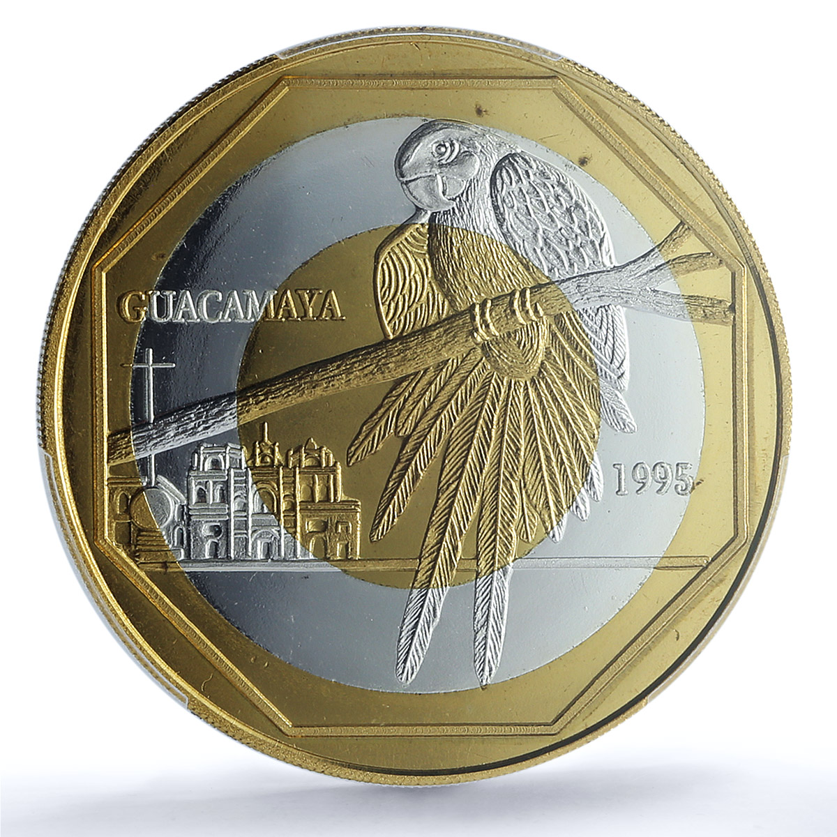 Guatemala 50 quetzales Guacamaya Parrot RE X#3c.2 Bird PR 65 PCGS coin 1995