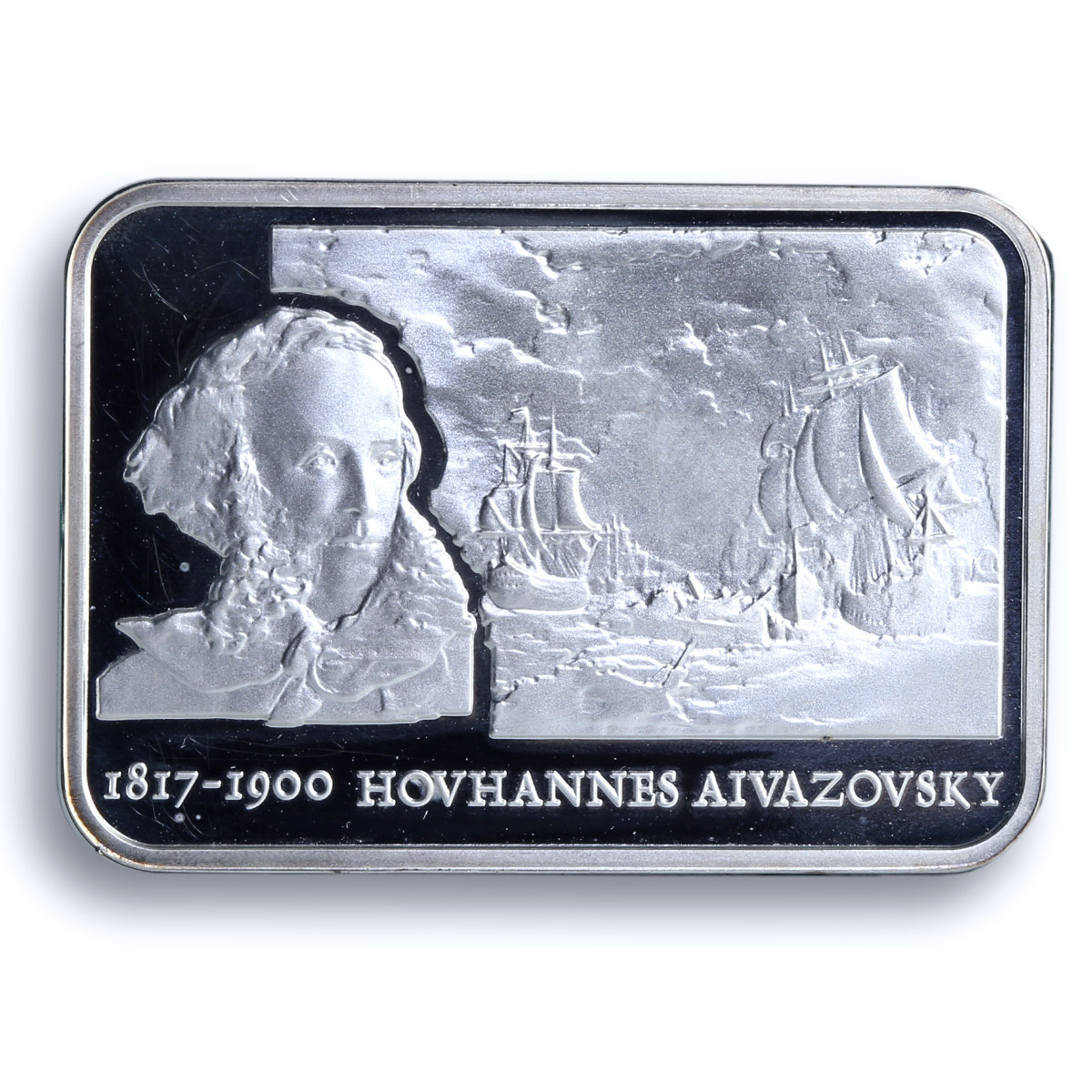 Armenia 100 dram Aivazovsky KM-129 Art Painter Ship proof silver coin 2006