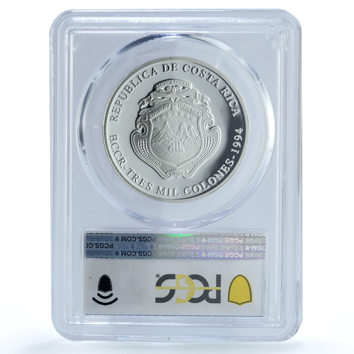 Costa Rica 3000 colones San Juan Hospital KM-234 PR 69 PCGS silver coin 1994