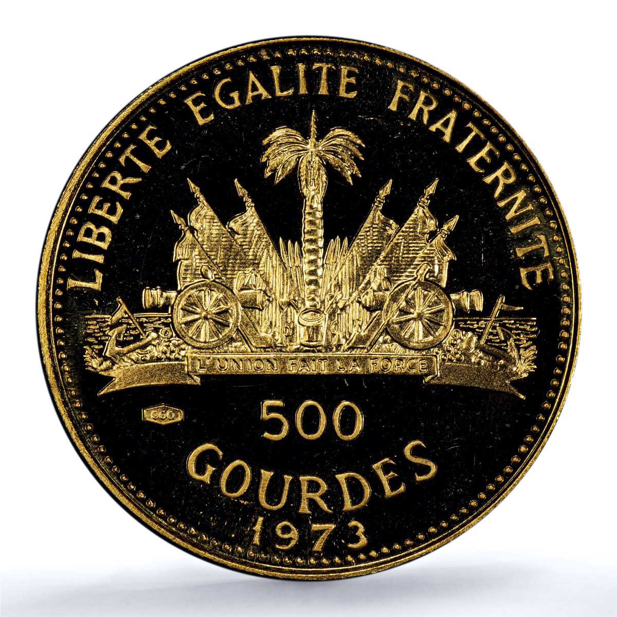 Haiti 500 gourdes Woman with Shell KM-109 PR 65 PCGS gold coin 1973 Haiti 500 gourdes Woman with Shell KM-109 PR 65 PCGS gold coin 1973