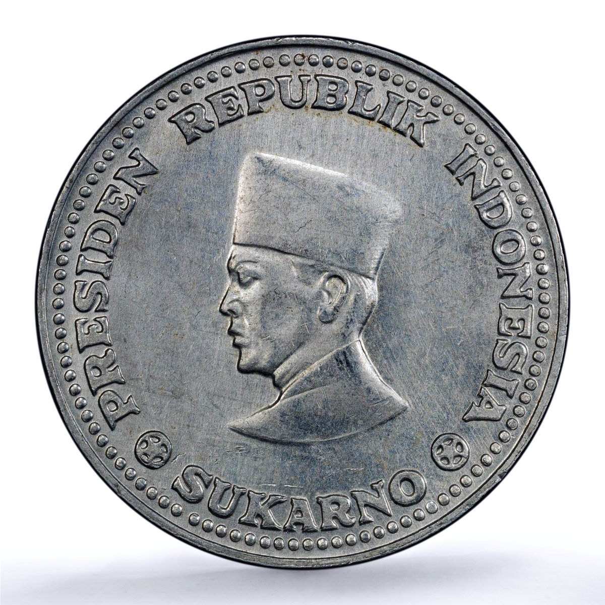 Indonesia 2 1/2 rupiah Sukarno Pattern KM-Pn3 SP 63 PCGS aluminum coin 1963 Indonesia 2 1/2 rupiah Sukarno Pattern KM-Pn3 SP 63 PCGS aluminum coin 1963