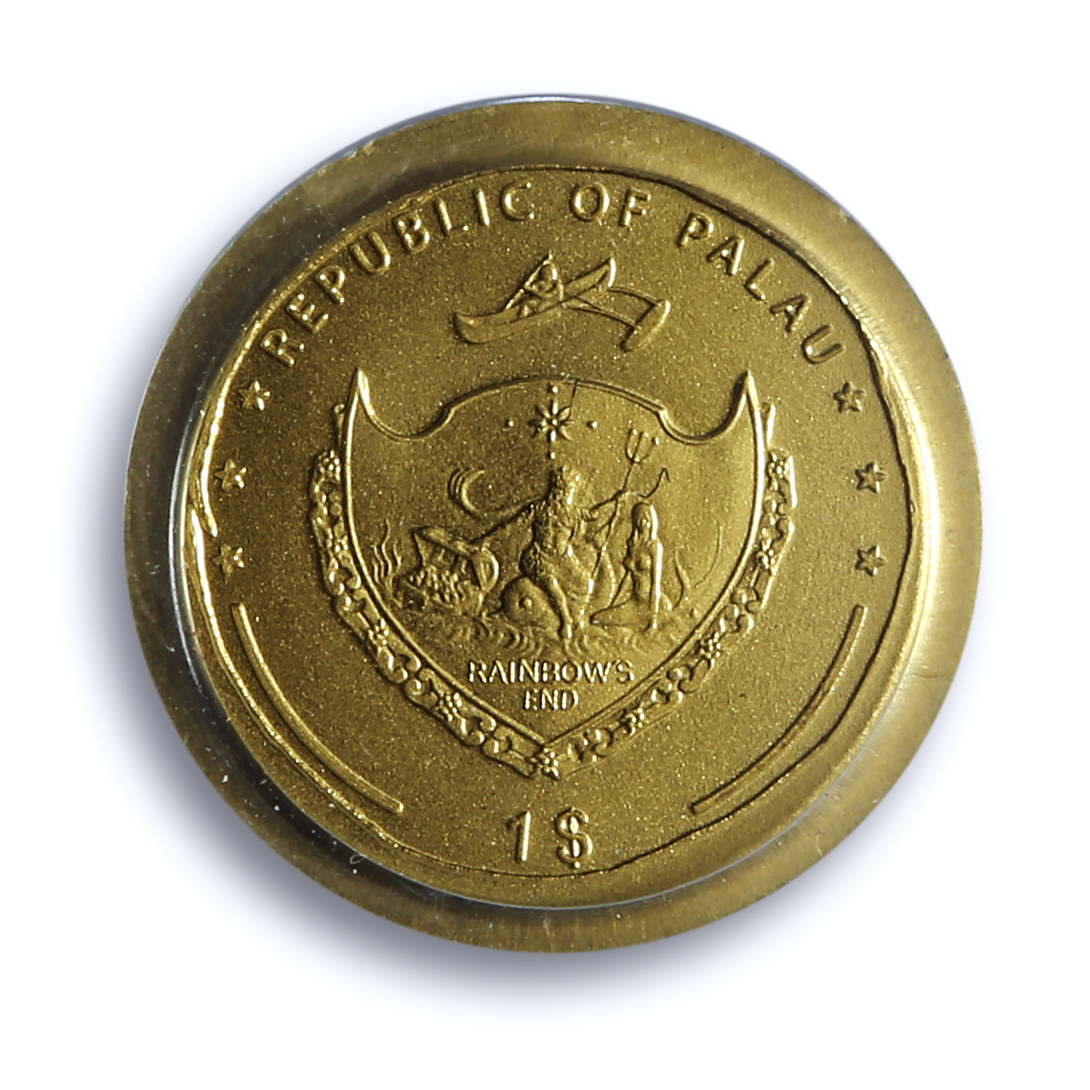 Palau 1 dollar Augustus Aureus Restrike KM-235 MS 70 PCGS gold coin 2009