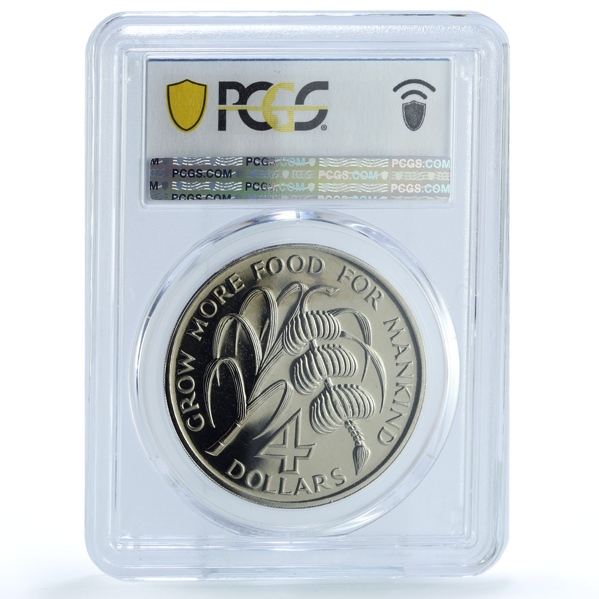 Montserrat 4 dollars FAO KM-30 Food Day MS 67 PCGS CuNi coin 1970 Montserrat 4 dollars FAO KM-30 Food Day MS 67 PCGS CuNi coin 1970